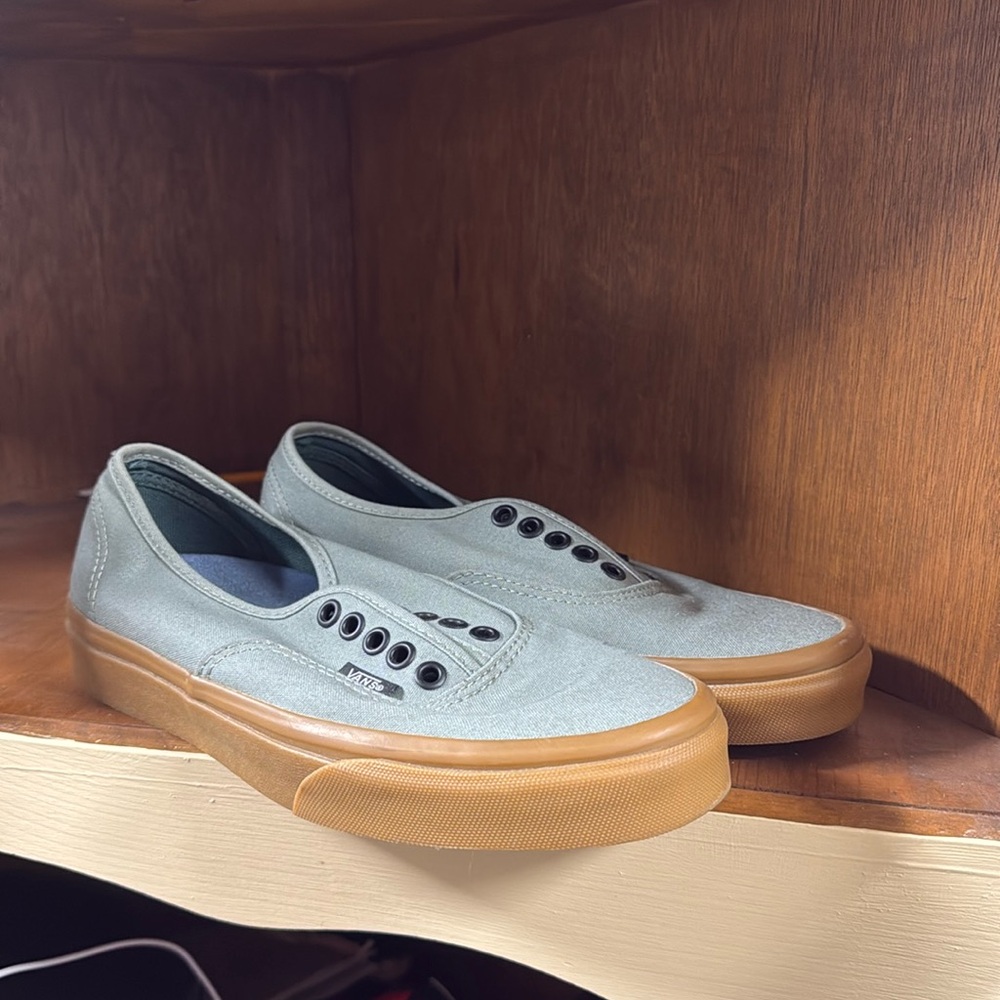 Army Green Vans (no laces)